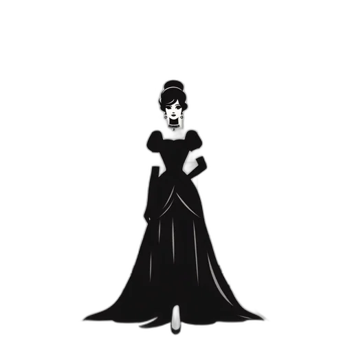 dress, crown, staff, cartoon transparent PNG cut-out