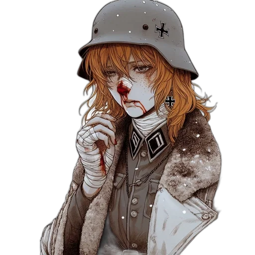jacket, hat, face, weapon transparent PNG cut-out