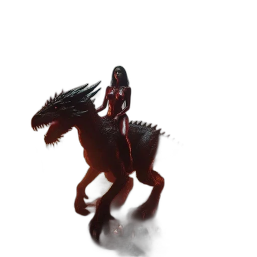 dragon, creature, animal, staff transparent PNG cut-out