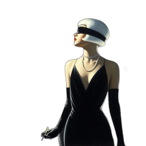 dress, hat, jewelry, mask transparent PNG cut-out
