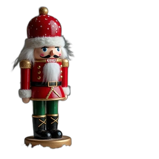 3d render, nutcracker, santa, claus transparent PNG cut-out