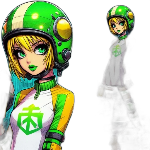 robot, concept art, 3d render, anime transparent PNG cut-out