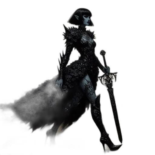 sword, staff, weapon, dress transparent PNG cut-out