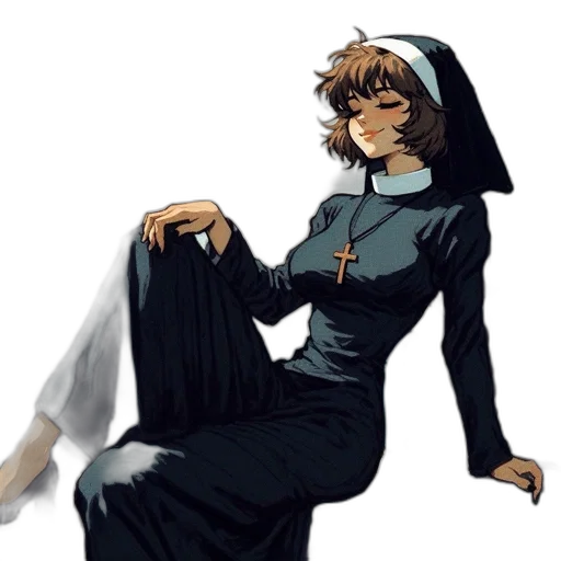 dress, staff, concept art, anime transparent PNG cut-out