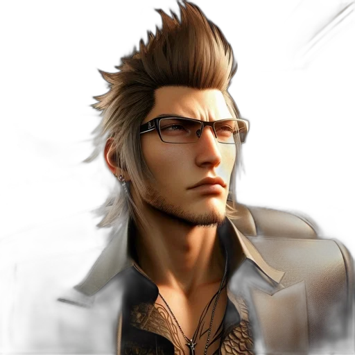 jacket, face, staff, photorealistic transparent PNG cut-out
