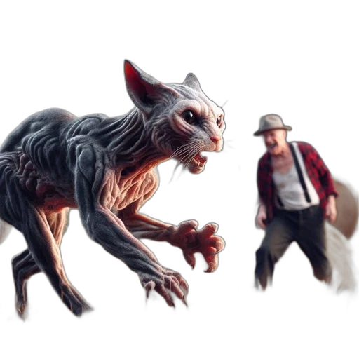 creature, animal, concept art, 3d render transparent PNG cut-out