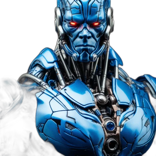 robot, comic book art, concept art, 3d render transparent PNG cut-out