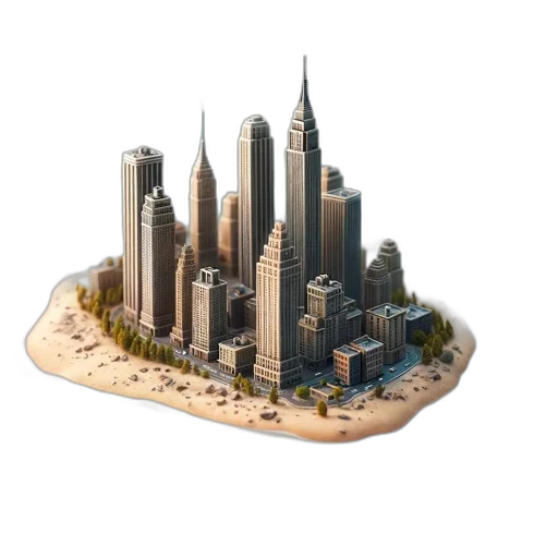 building, 3d render, concept art, photorealistic transparent PNG cut-out