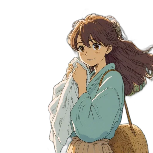 dress, jacket, anime, concept art transparent PNG cut-out