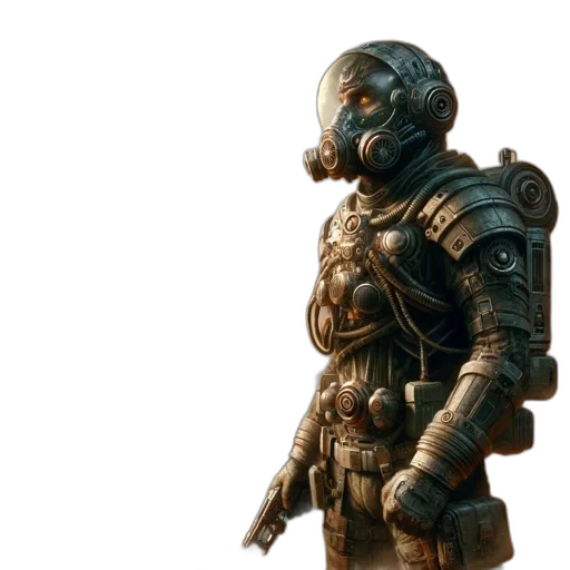 robot, concept art, 3d render, fantasy art transparent PNG cut-out