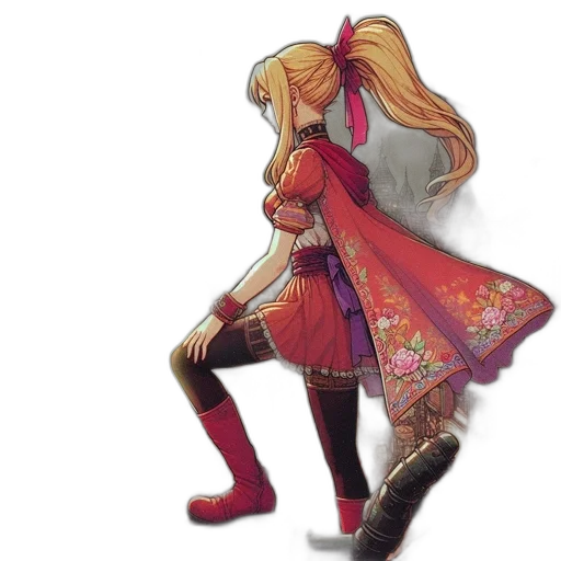 dress, jacket, staff, concept art transparent PNG cut-out