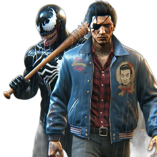 jacket, concept art, comic book art, 3d render transparent PNG cut-out