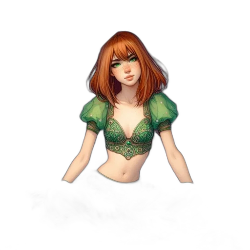 dress, fantasy art, pixel art, concept art transparent PNG cut-out