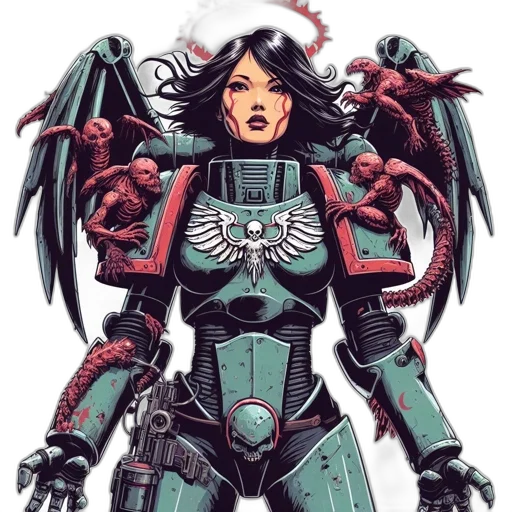 robot, comic book art, concept art, fantasy art transparent PNG cut-out