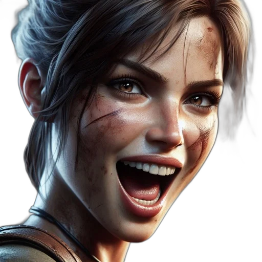 face, photorealistic, concept art, comic book art transparent PNG cut-out