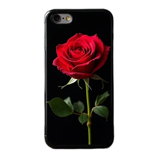flower, red, rose, black transparent PNG cut-out