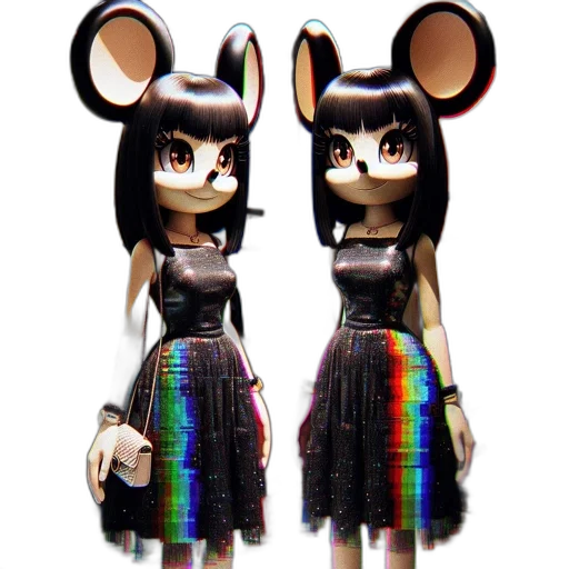 dress, mask, 3d render, cartoon transparent PNG cut-out