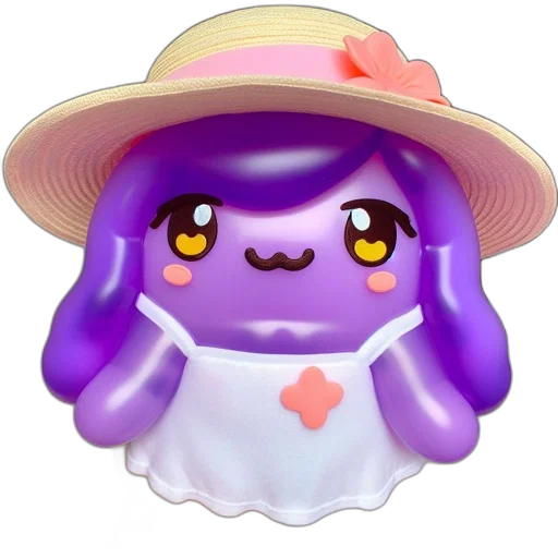 hat, creature, vaporwave, concept art transparent PNG cut-out