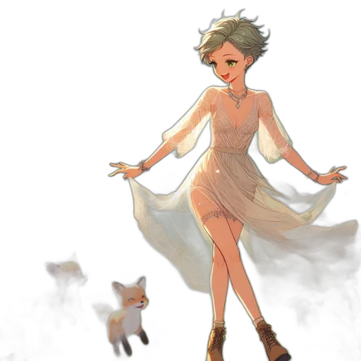 dress, creature, concept art, fantasy art transparent PNG cut-out