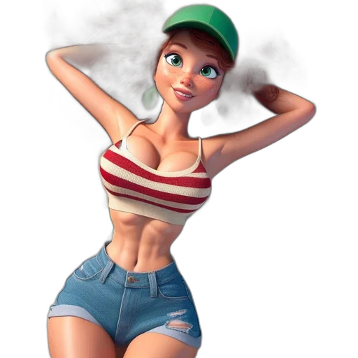 dress, hat, concept art, 3d render transparent PNG cut-out