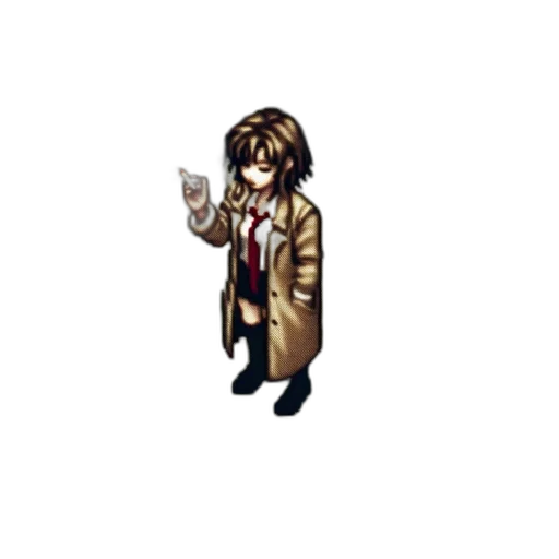 staff, jacket, weapon, pixel art transparent PNG cut-out