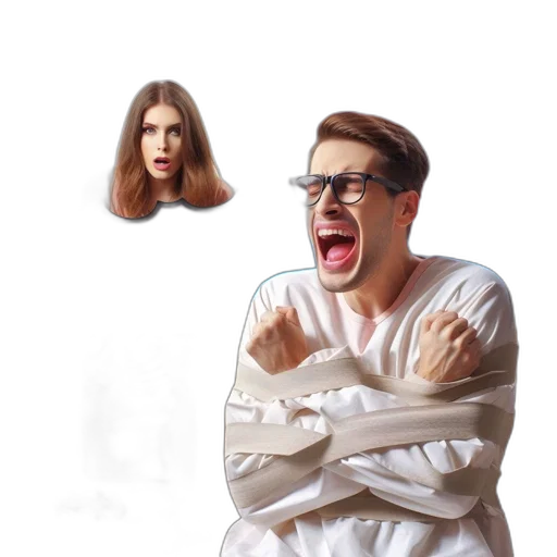 face, creature, hair, mask transparent PNG cut-out