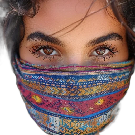 mask, face, jewelry, photorealistic transparent PNG cut-out