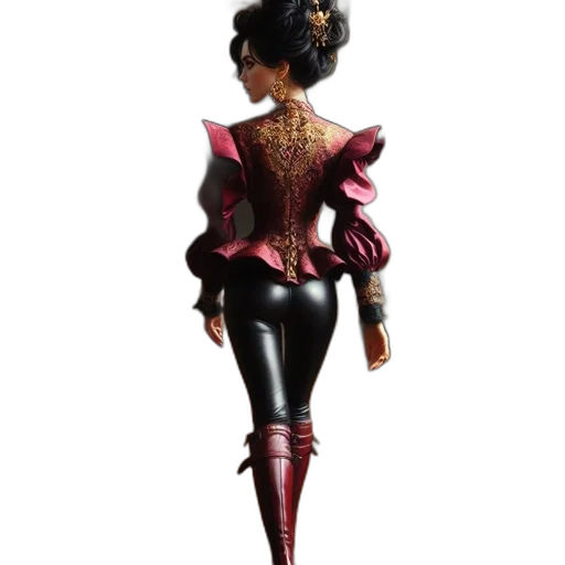 jacket, staff, dress, concept art transparent PNG cut-out