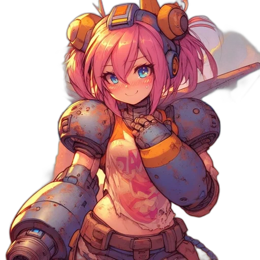 weapon, robot, sword, staff transparent PNG cut-out
