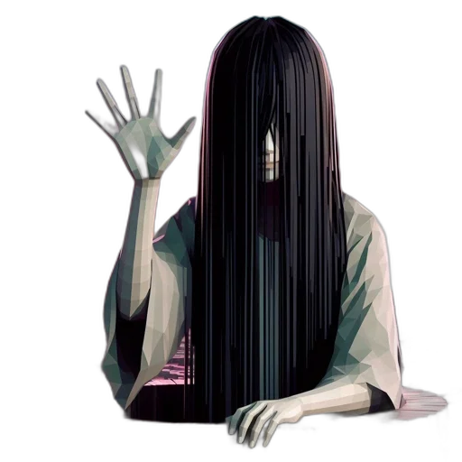 hair, creature, mask, dress transparent PNG cut-out