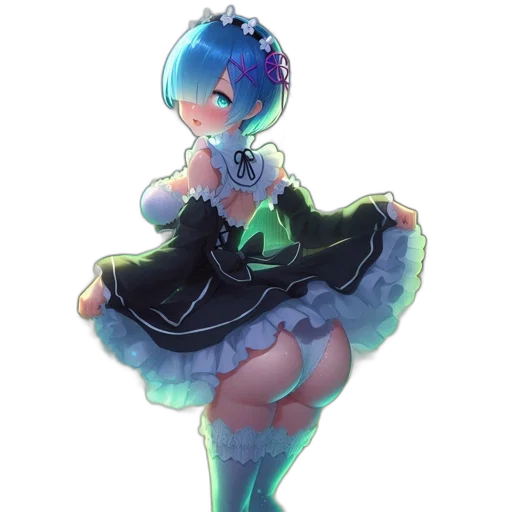 dress, robot, staff, weapon transparent PNG cut-out