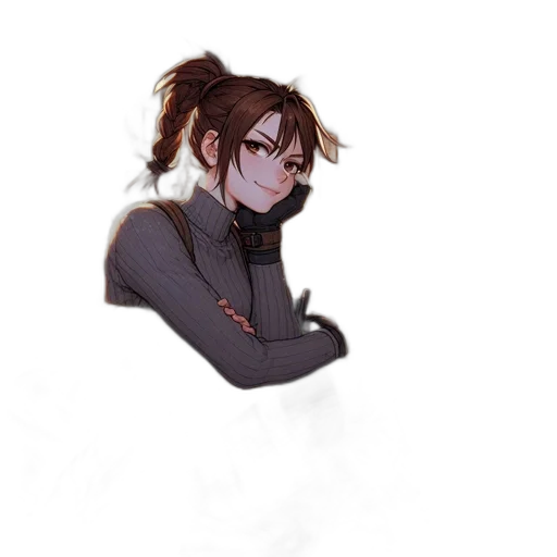 staff, jacket, creature, face transparent PNG cut-out