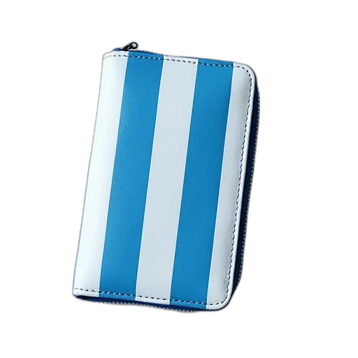blue, white, stripes, wallet transparent PNG cut-out