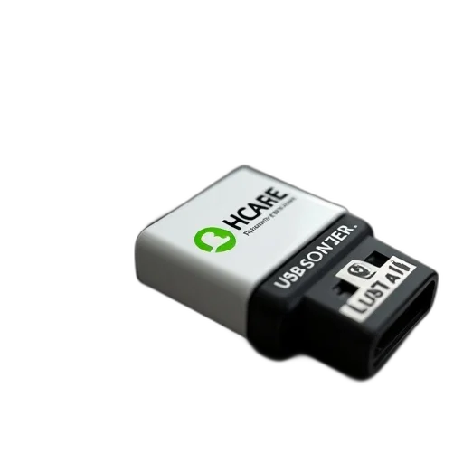 3d render, black, white, usb transparent PNG cut-out