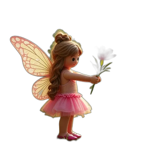 flower, dress, staff, 3d render transparent PNG cut-out
