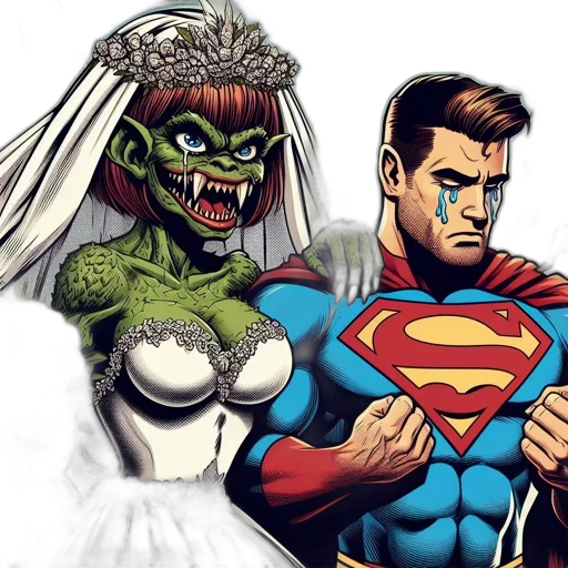 comic book art, concept art, fantasy art, two transparent PNG cut-out