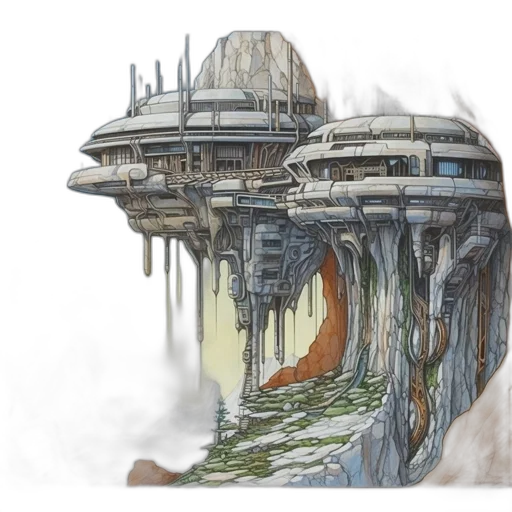 concept art, fantasy art, watercolor, 3d render transparent PNG cut-out