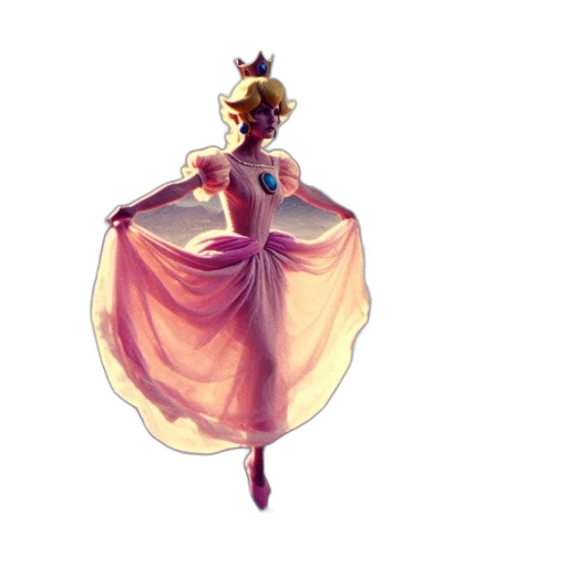 dress, crown, staff, flower transparent PNG cut-out