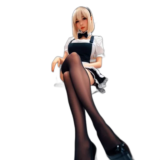 dress, staff, 3d render, concept art transparent PNG cut-out