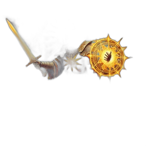 weapon, sword, staff, dragon transparent PNG cut-out