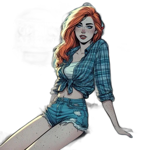 comic book art, concept art, cartoon, fantasy art transparent PNG cut-out