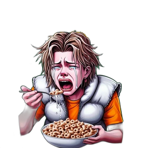 food, comic book art, cartoon, pixel art transparent PNG cut-out