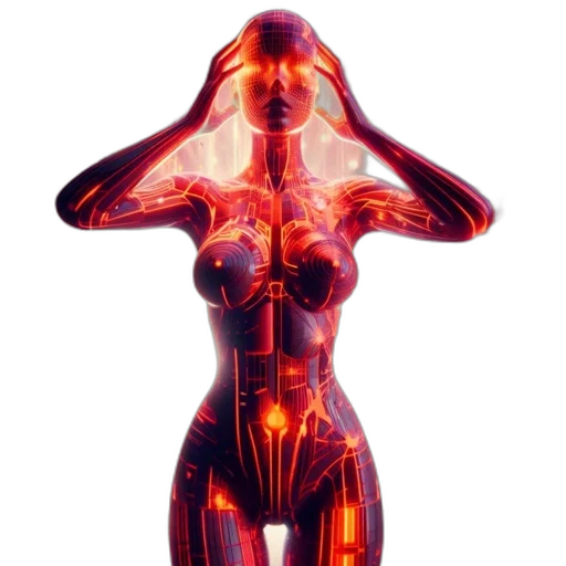 robot, jewelry, dress, concept art transparent PNG cut-out
