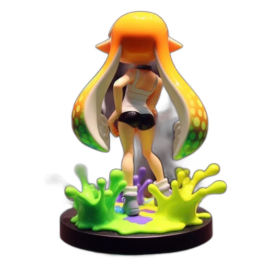 concept art, 3d render, green, figurine transparent PNG cut-out