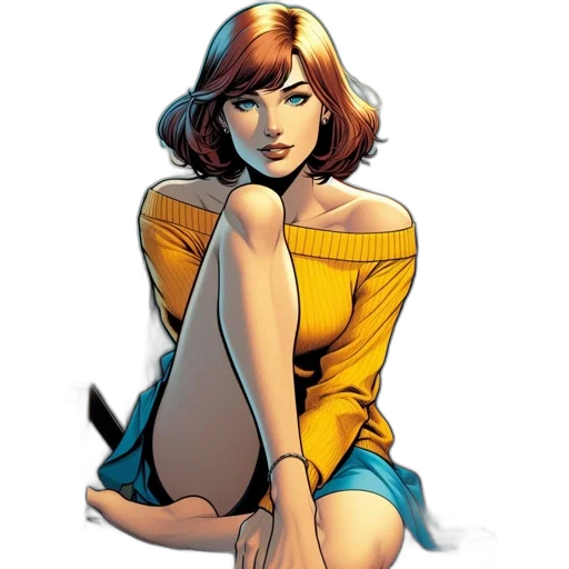 dress, comic book art, concept art, cartoon transparent PNG cut-out