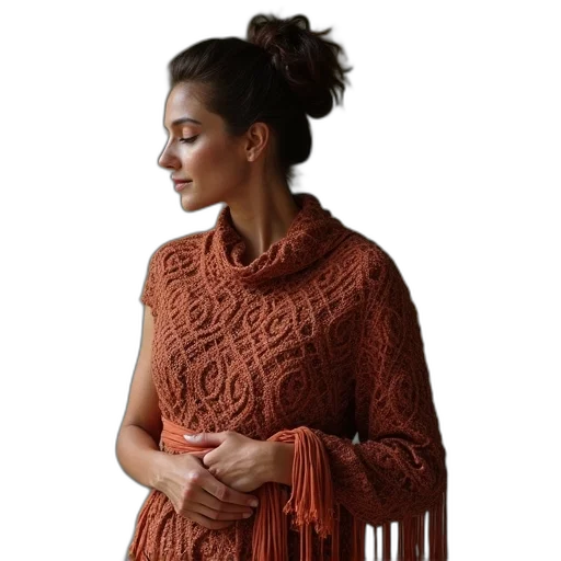 dress, jacket, jewelry, staff transparent PNG cut-out