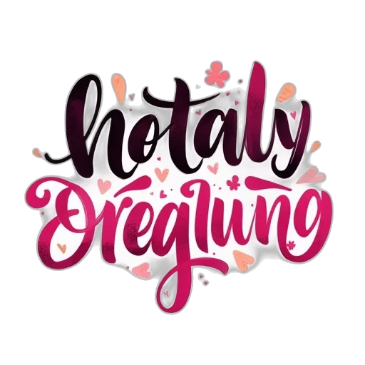 pink, black, calligraphy, style transparent PNG cut-out