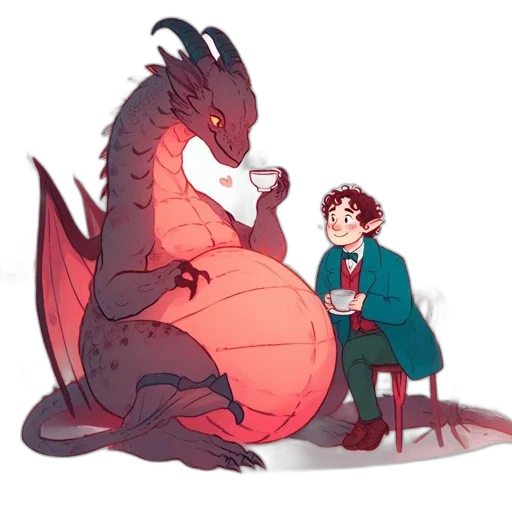 dragon, creature, concept art, fantasy art transparent PNG cut-out
