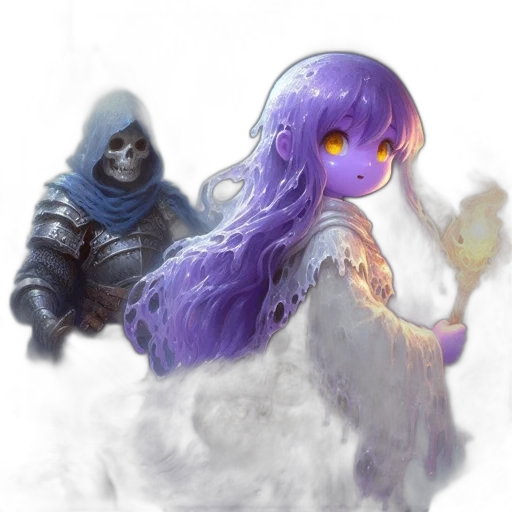 mask, staff, weapon, fantasy art transparent PNG cut-out