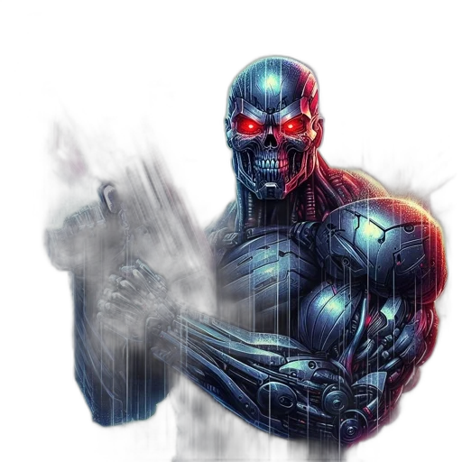 robot, comic book art, concept art, pixel art transparent PNG cut-out
